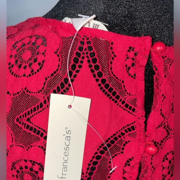 Francesca’s Full lace Red dress, with an open Back - Picture 7 of 8